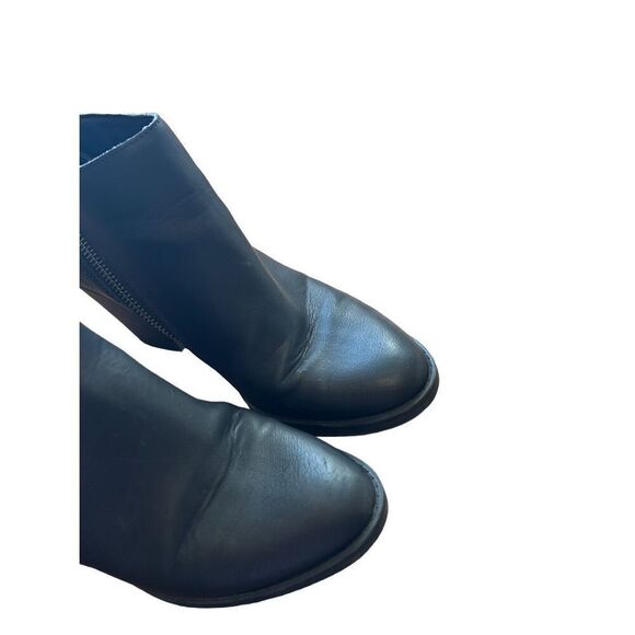 DV Dolce Vita Jayden Black Faux Leather Heeled Ankle Booties Block Zip Women's 6 - Picture 6 of 7